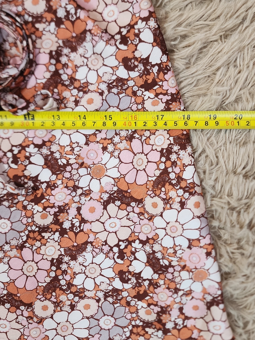 Cotton Candy LA- Pink & Brown Floral A-Line Skirt - Picture 10 of 15